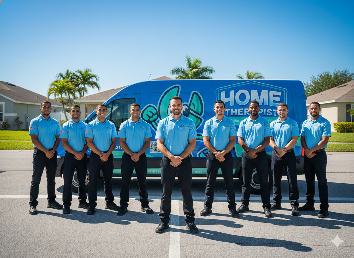 Home Therapist team in front of branded truck in Tampa Bay