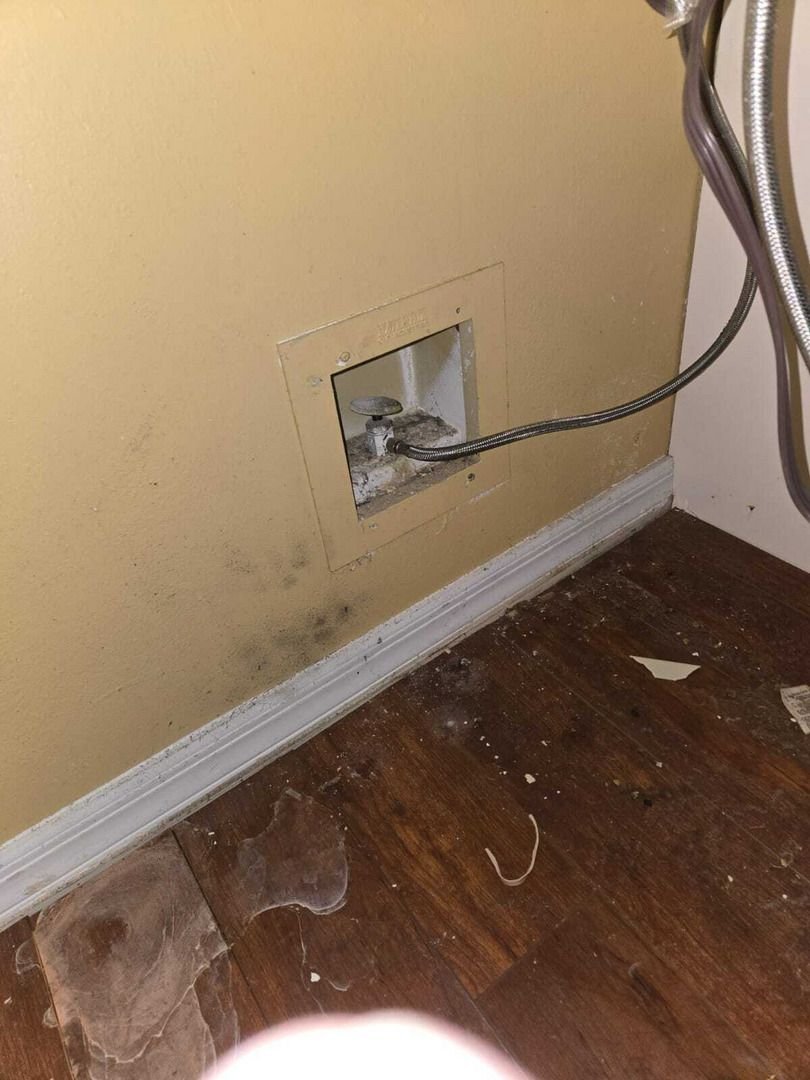 dirty vent area with dust buildup and debris in front of wall vent likely indicating maintenance or cleaning needs