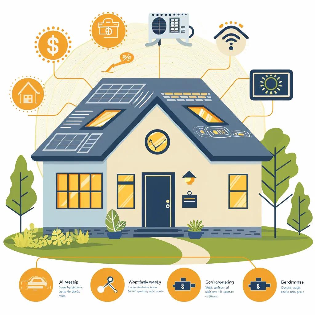 Visual representation of energy savings from smart thermostats in a Tampa home