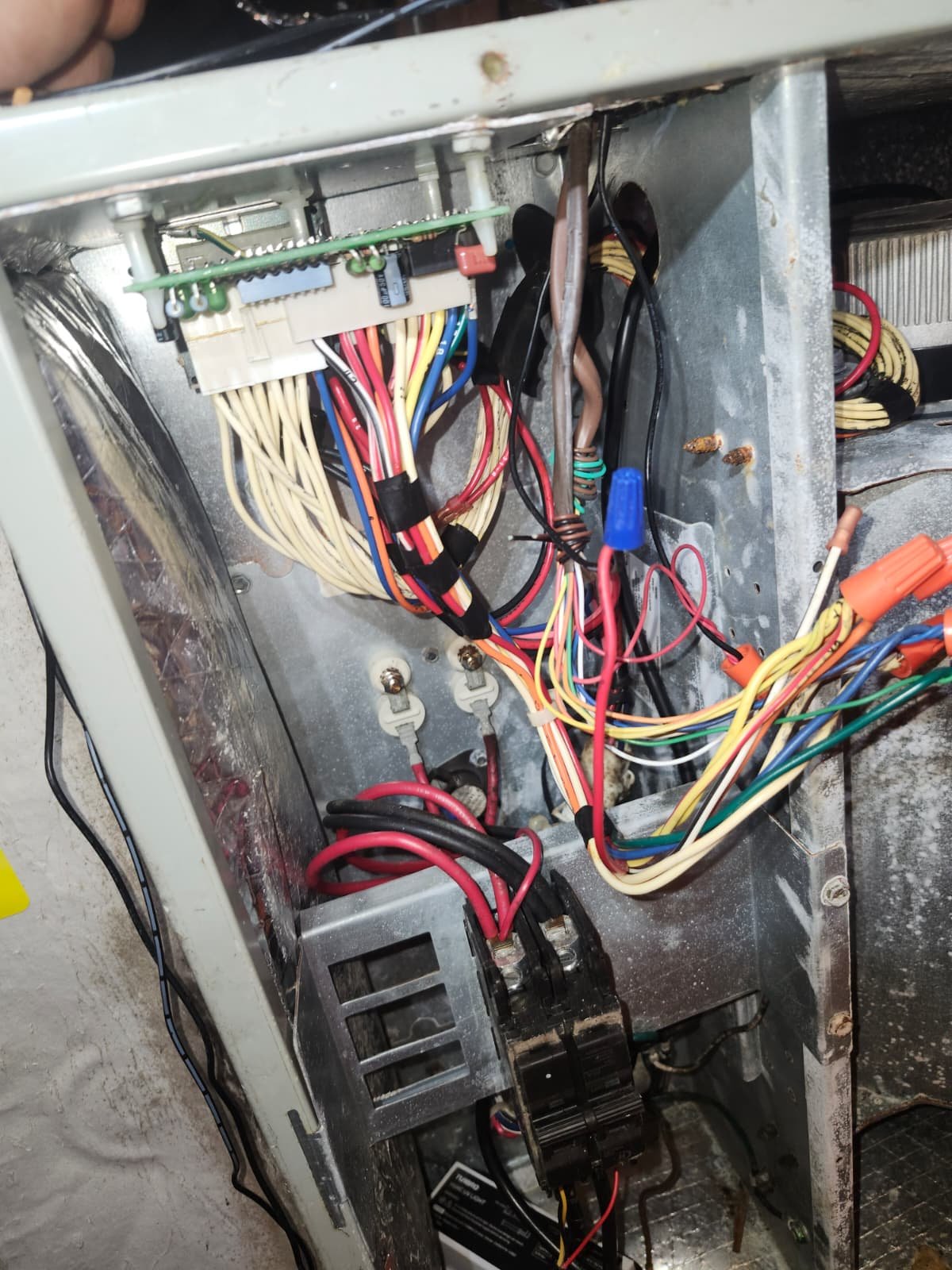 Indoor air handler panel after transformer replacement in Tarpon Springs, FL 34689