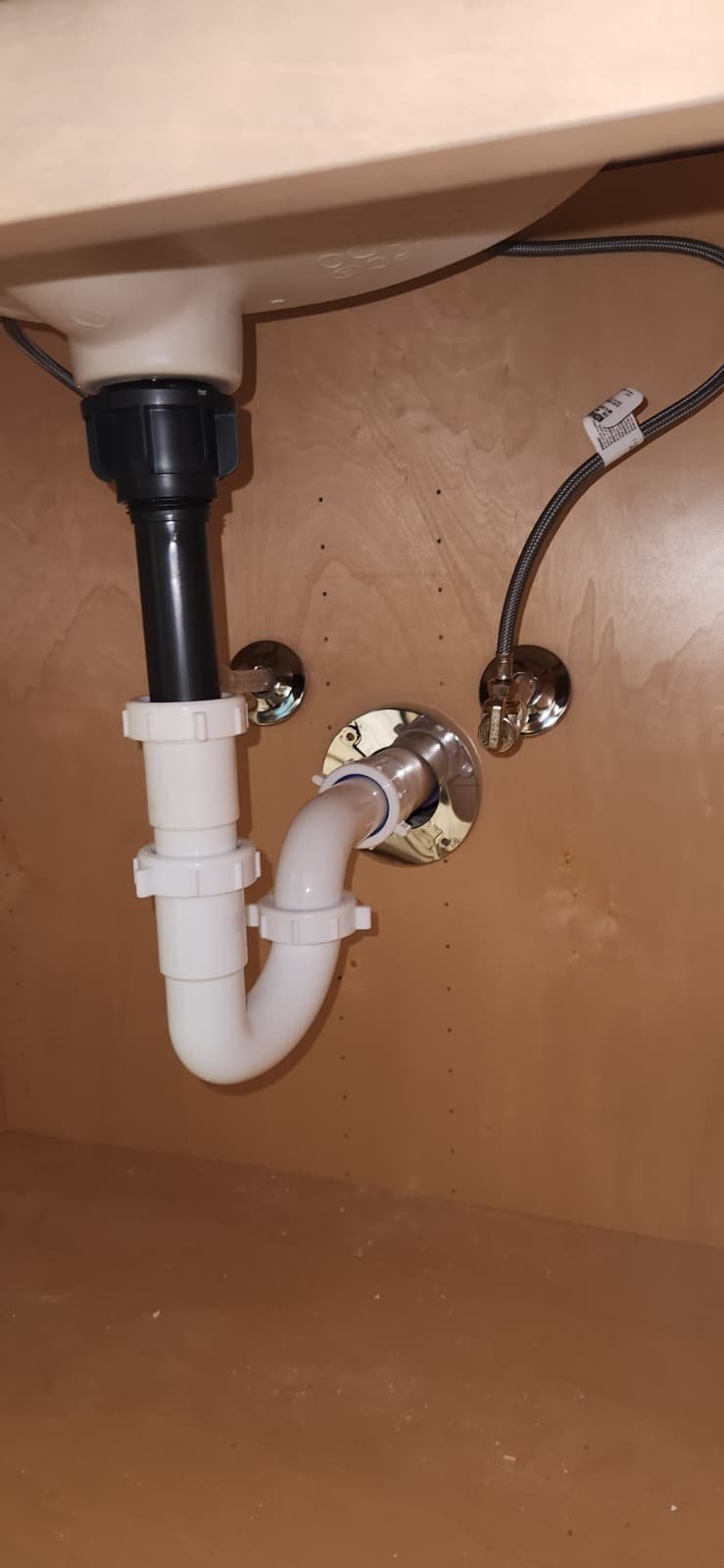 Under-sink p-trap replacement for kitchen sink in Lutz, FL 33559