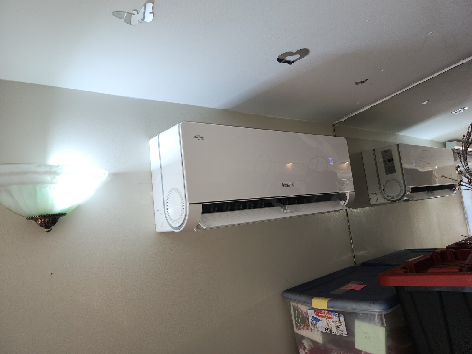 Mini-split installation with protective line cover in St. Petersburg, FL 33710