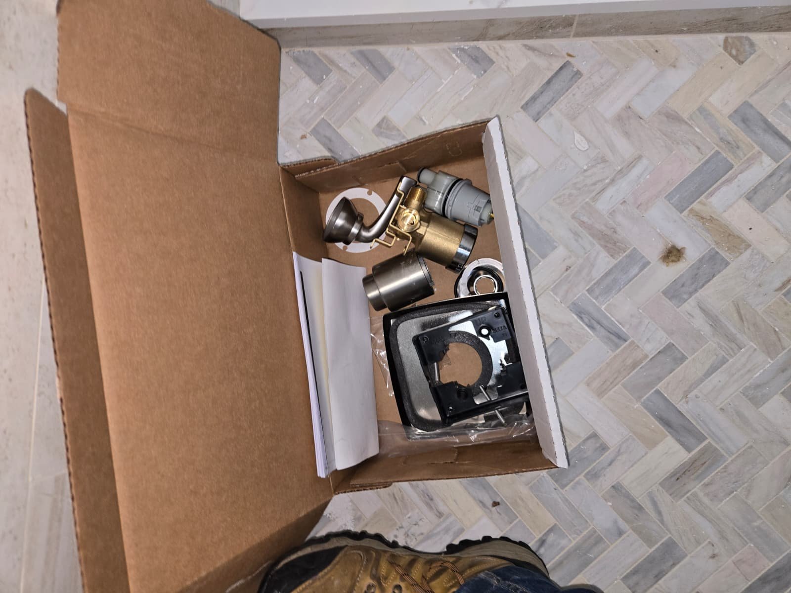 Exposed plumbing behind sheetrock for shower valve service in St. Petersburg, FL 33703