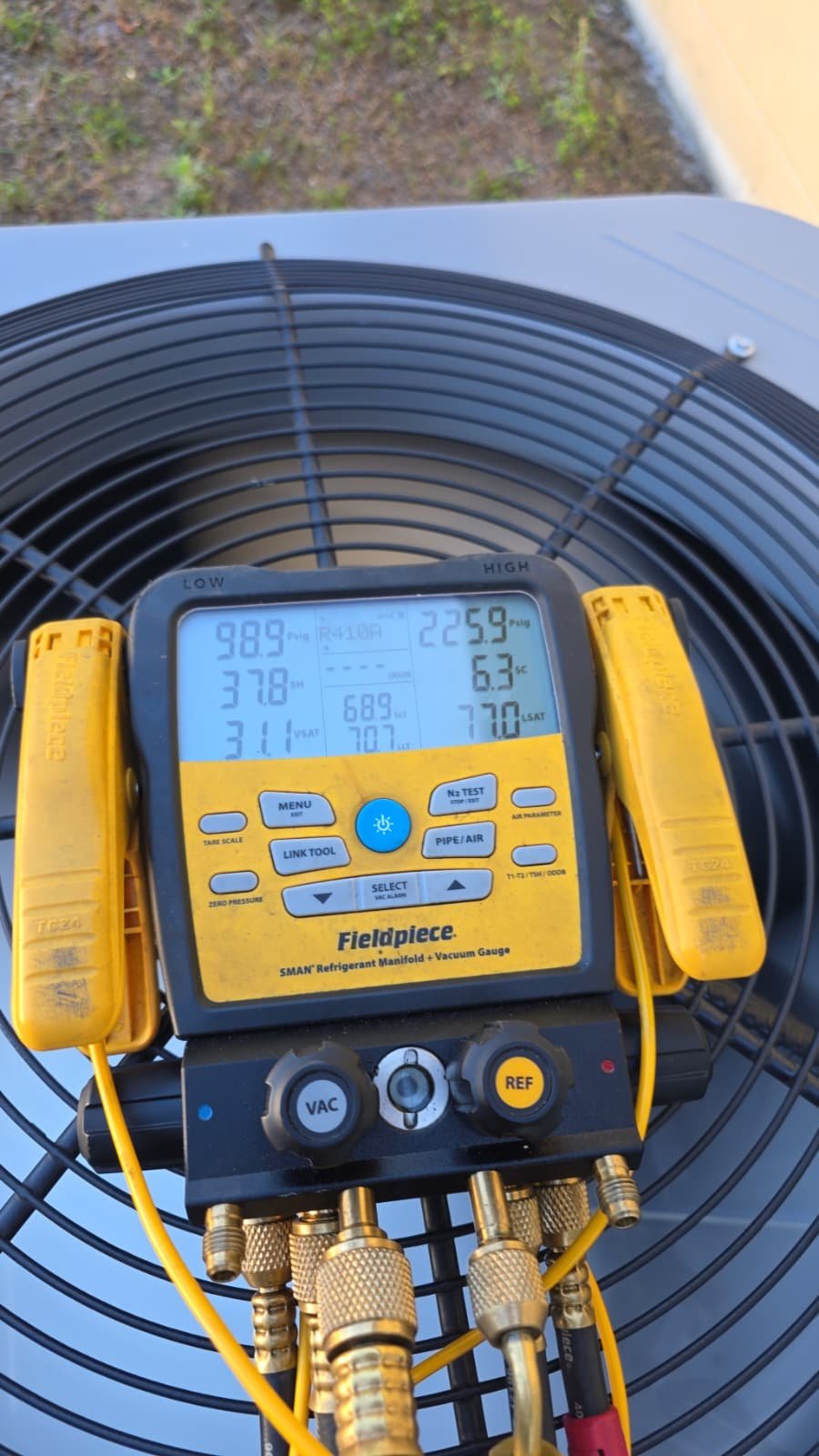 System controls and pressures verified during HVAC tune-up in Tampa, FL 33617