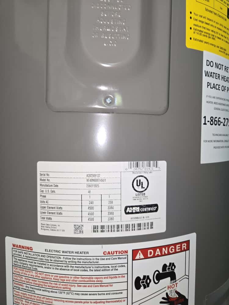 Completed water heater installation with new water line connections in St. Petersburg, FL 33703