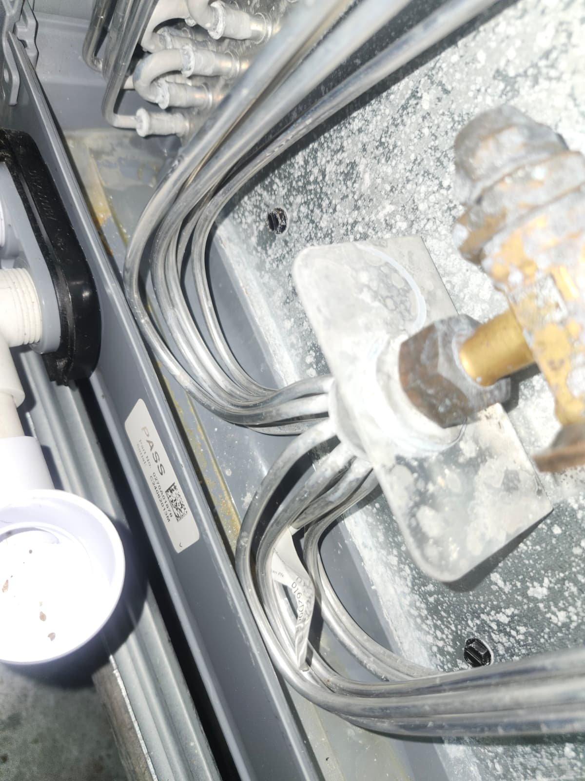 Clean air handler after AC tune-up in St. Petersburg, FL 33705 residence