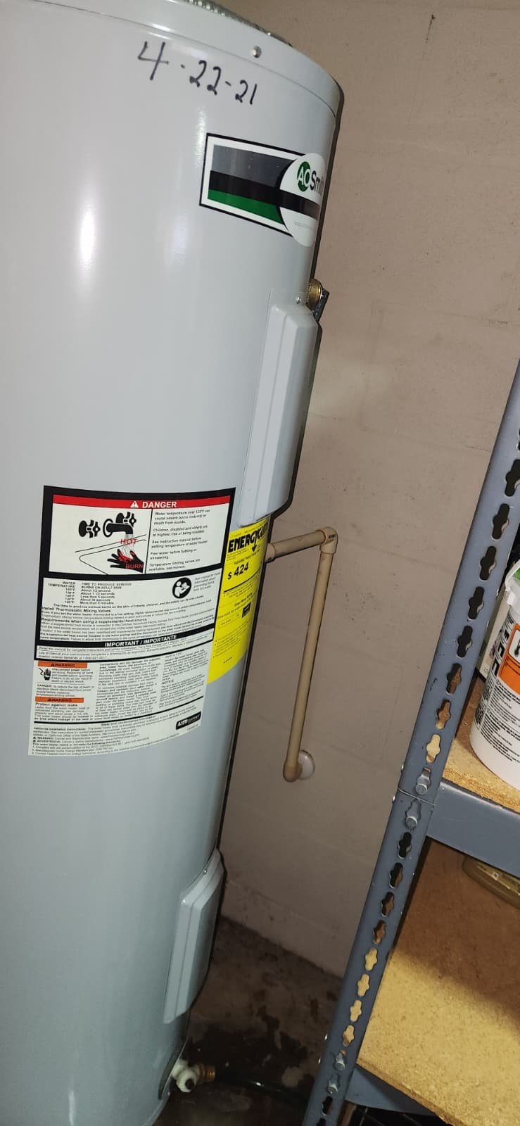 Plumbing inspection of water heater and piping in Land O' Lakes, FL 34637