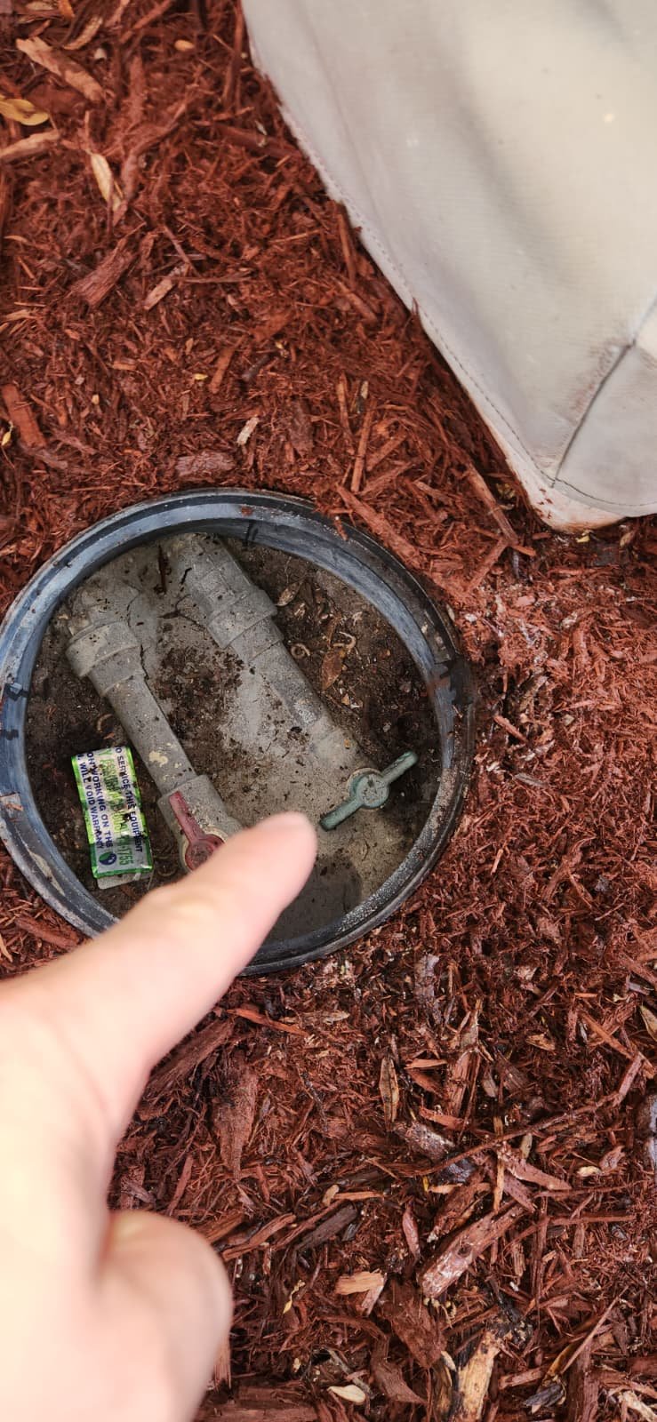 Exterior hose bib replacement in Tampa, FL 33618 on block wall