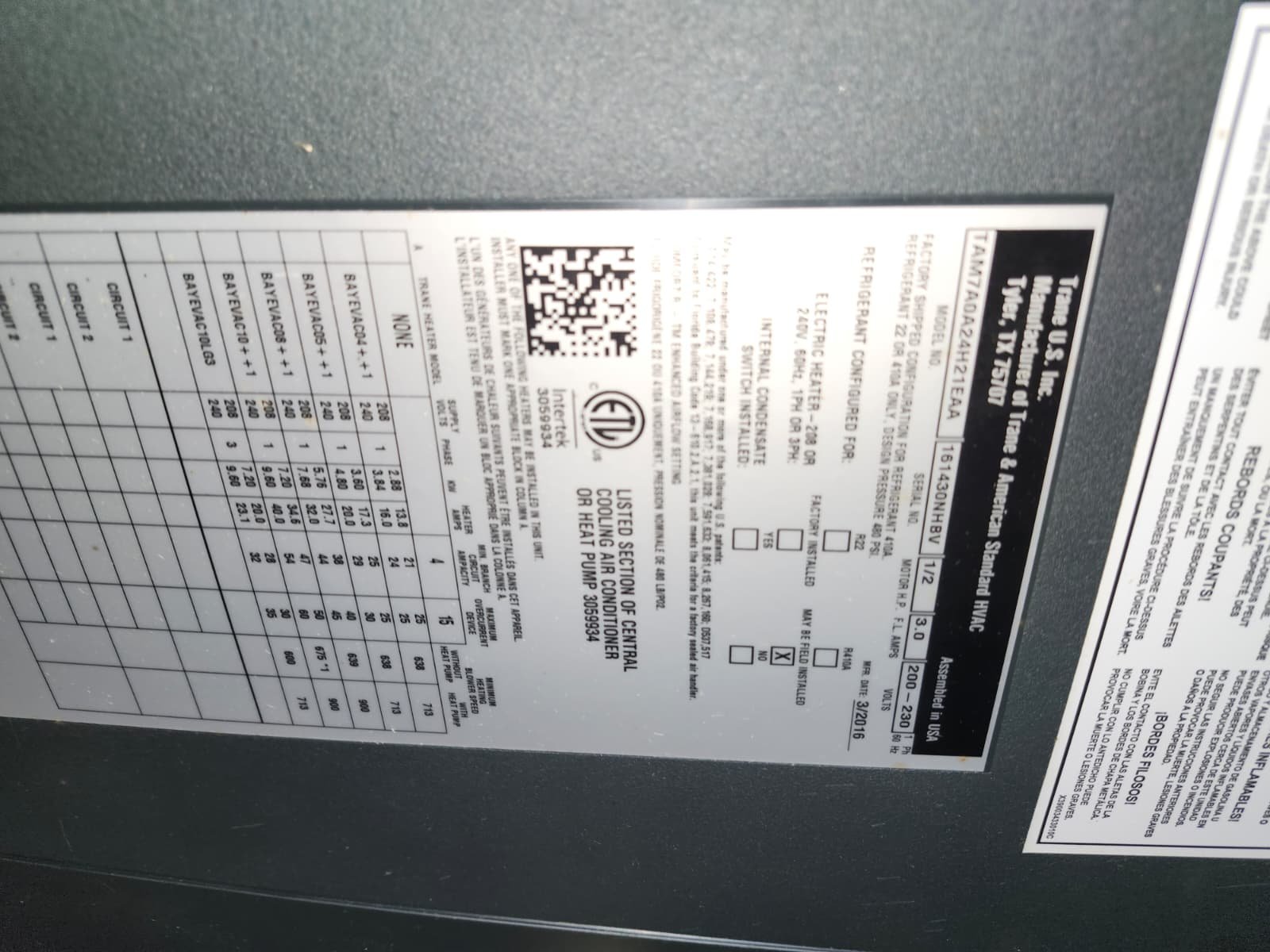 HVAC motor drawing high energy during AC maintenance in Odessa, FL 33556