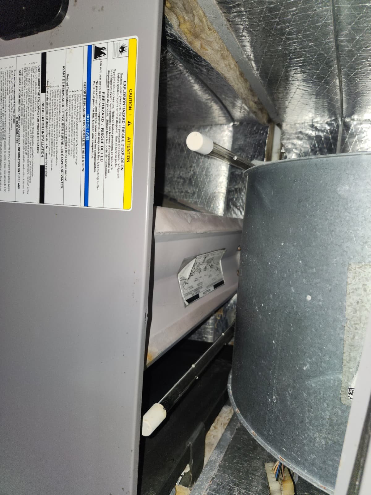 Four-year-old HVAC unit during Elite Home Therapy maintenance in Belleair FL