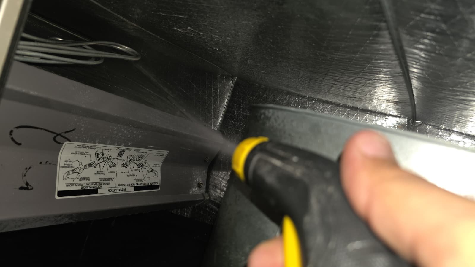 UV light installation recommended for air handler during AC maintenance in Tampa, FL 33615