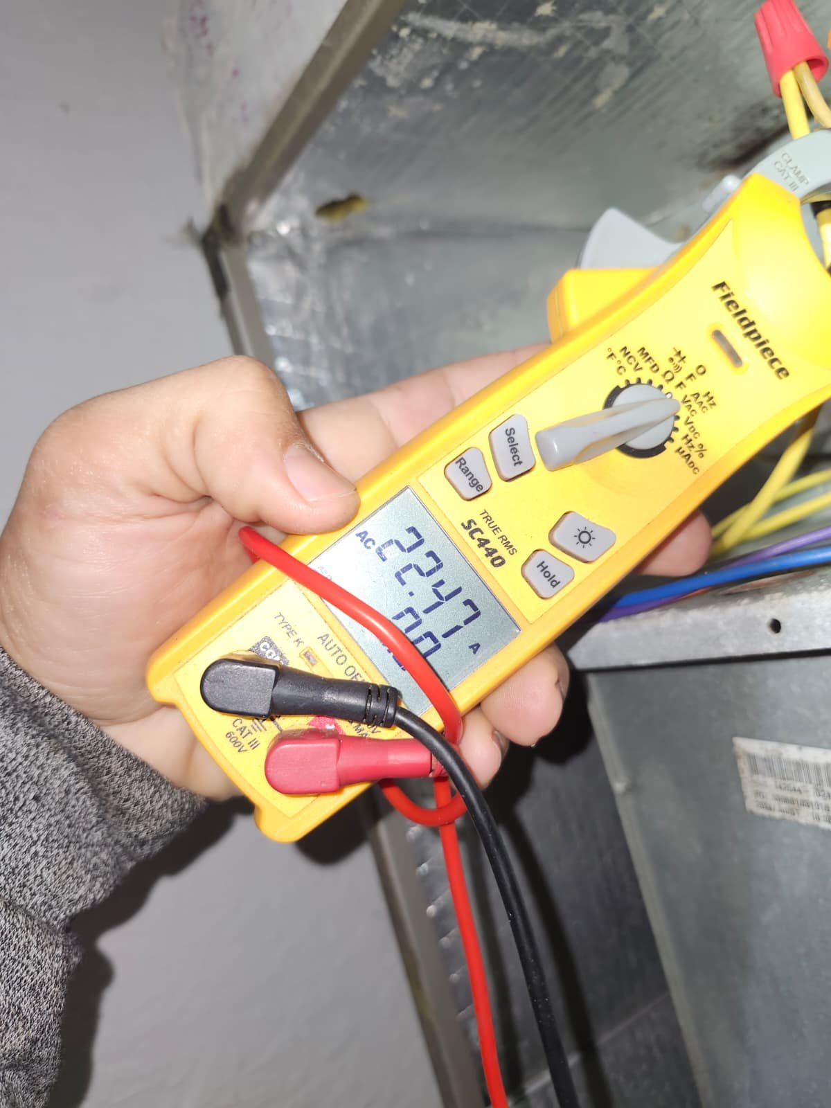 HVAC system testing after relay and thermostat configuration in Clearwater, FL 33755