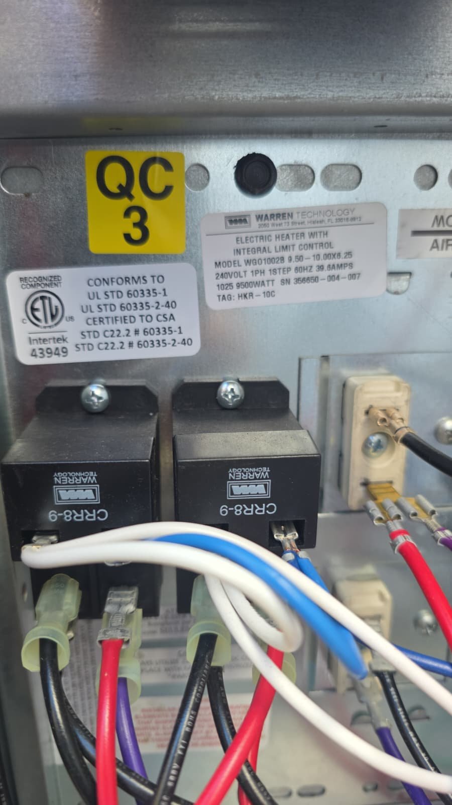 Home heating system electrical connections checked in Tampa, FL 33637