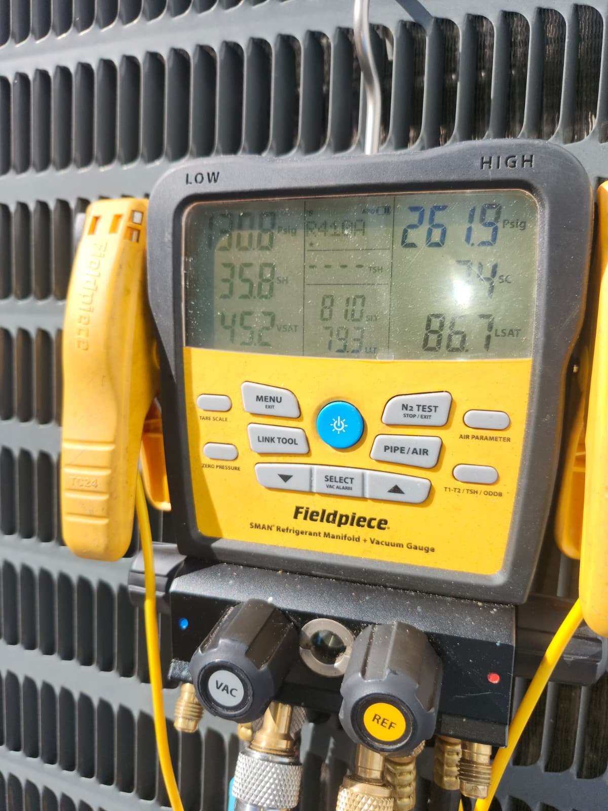 Detail of HVAC UV light install for air treatment in Seffner, FL 33584