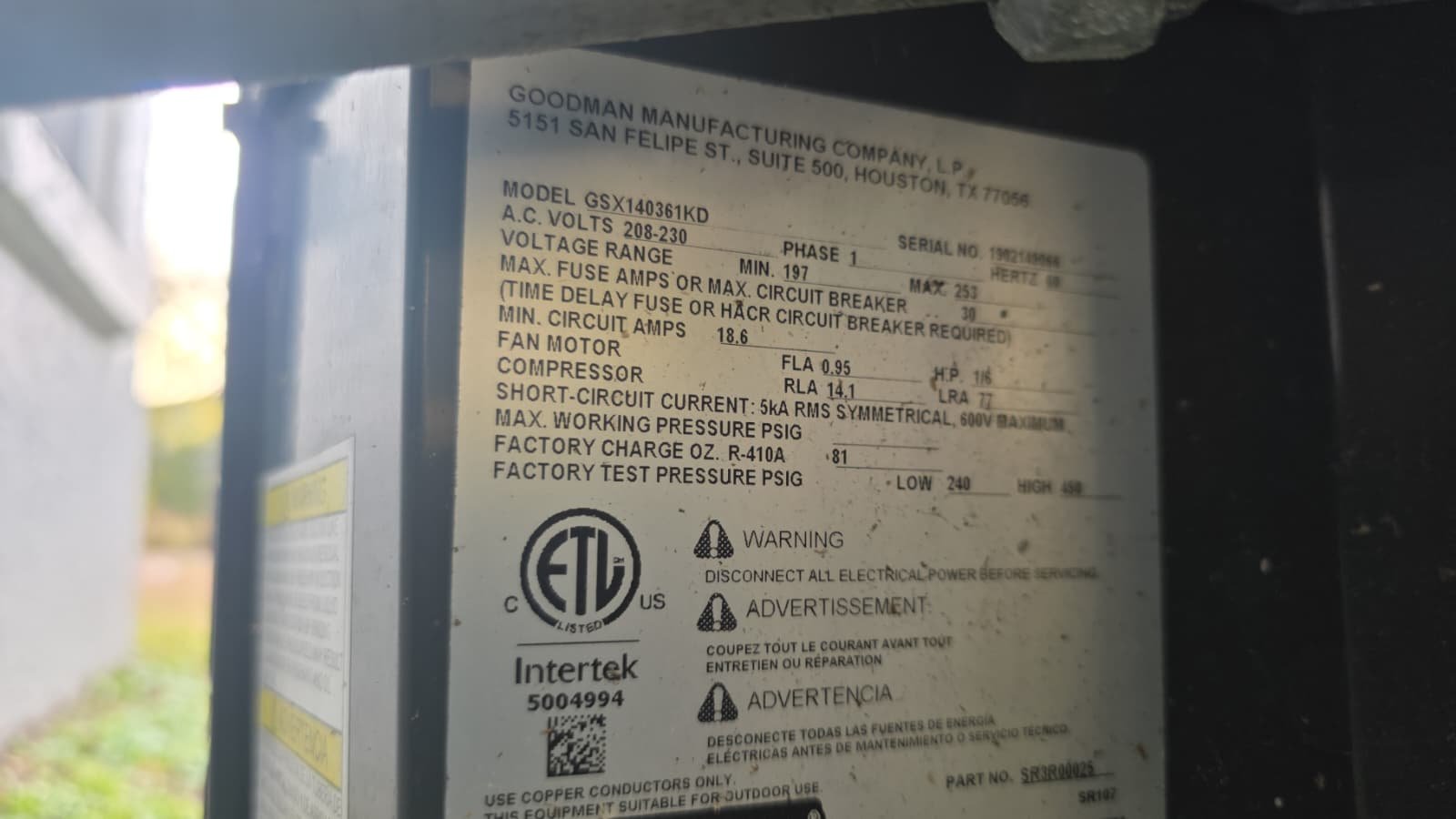 Compressor and blower amperage testing during HVAC service in Plant City, FL 33566