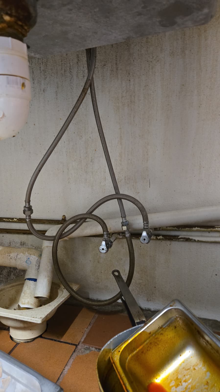 Close-up of new faucet installation on countertop in Largo, FL 33771