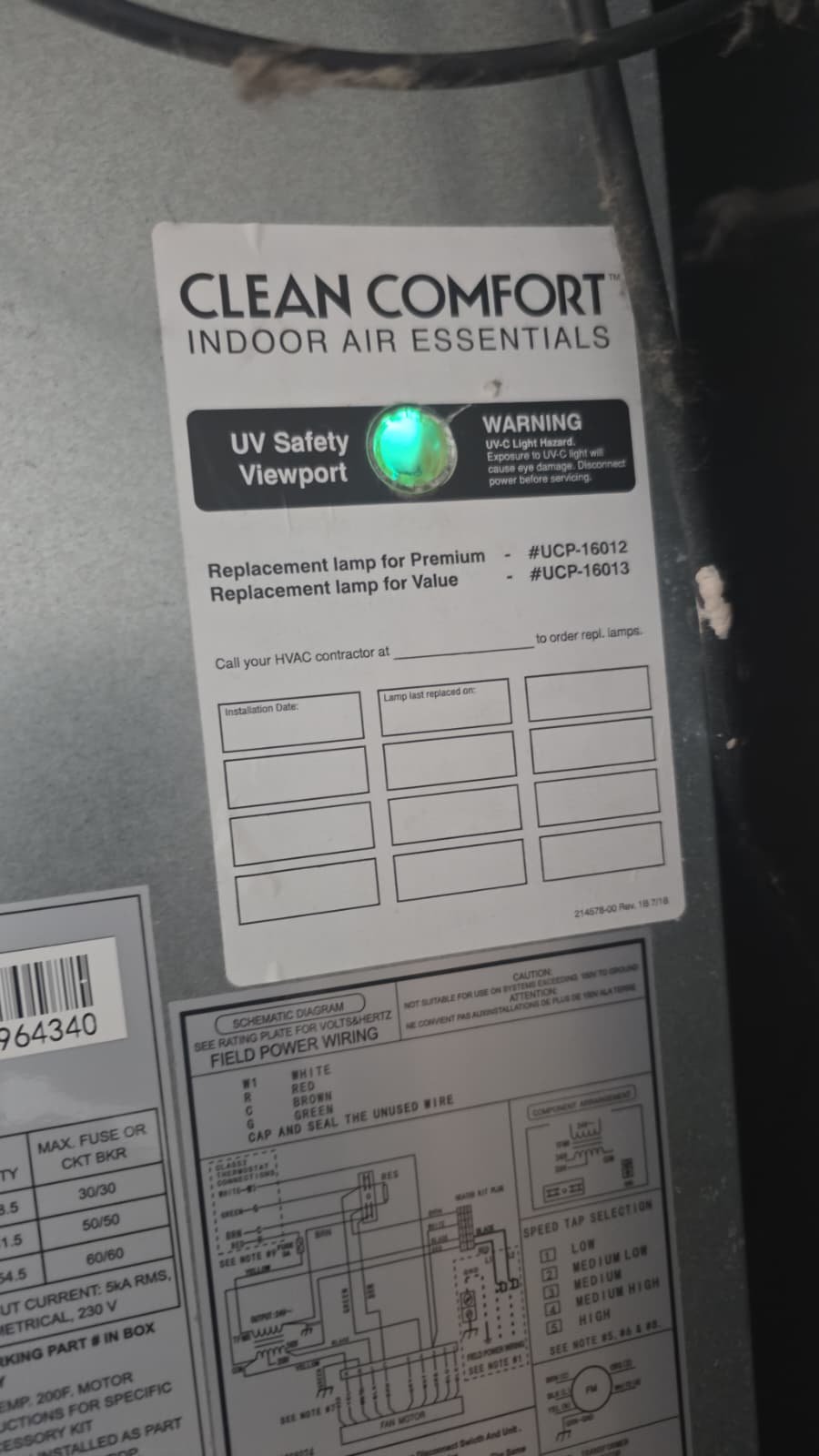 HVAC air handler relay repair work in Tampa, FL 33615