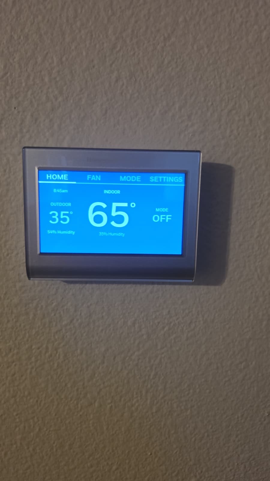 Thermostat heating mode check during AC thermostat configuration in Tampa, FL 33625