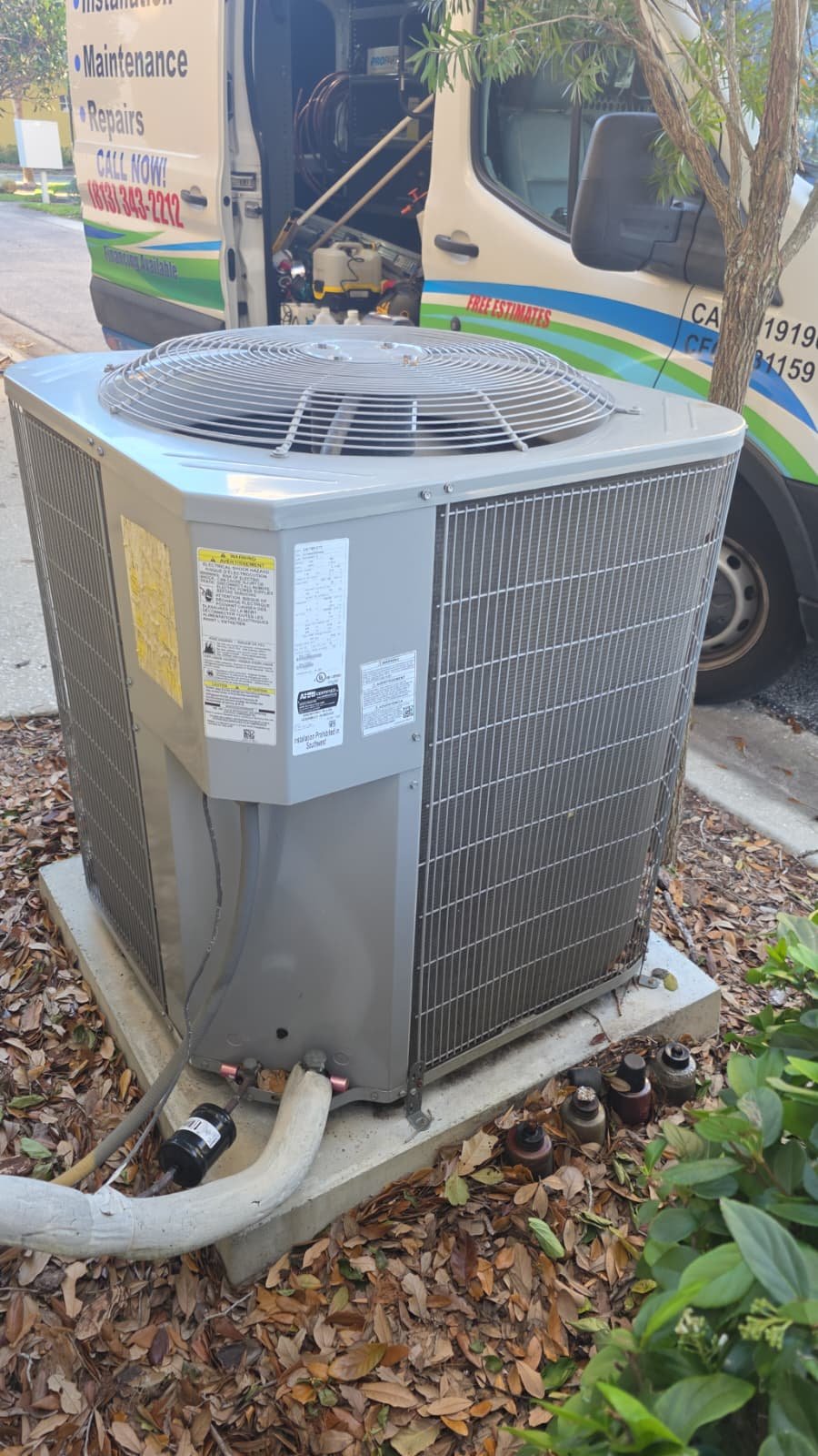 Final verification of AC thermostat heating operation in Tampa, FL 33625 home