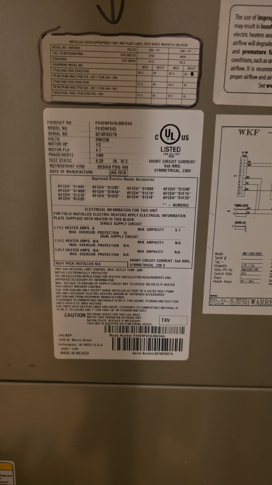 Air filter compartment checked for correct filter size in Tampa, FL 33606