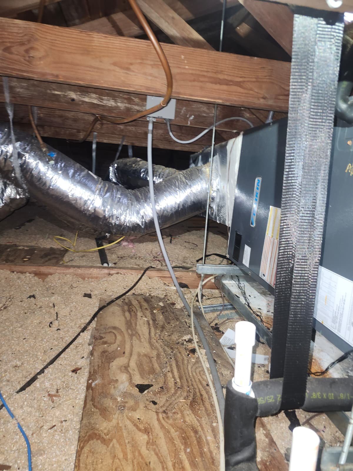 Close-up of AC coil requiring deep maintenance cleaning in Clearwater, FL 33755