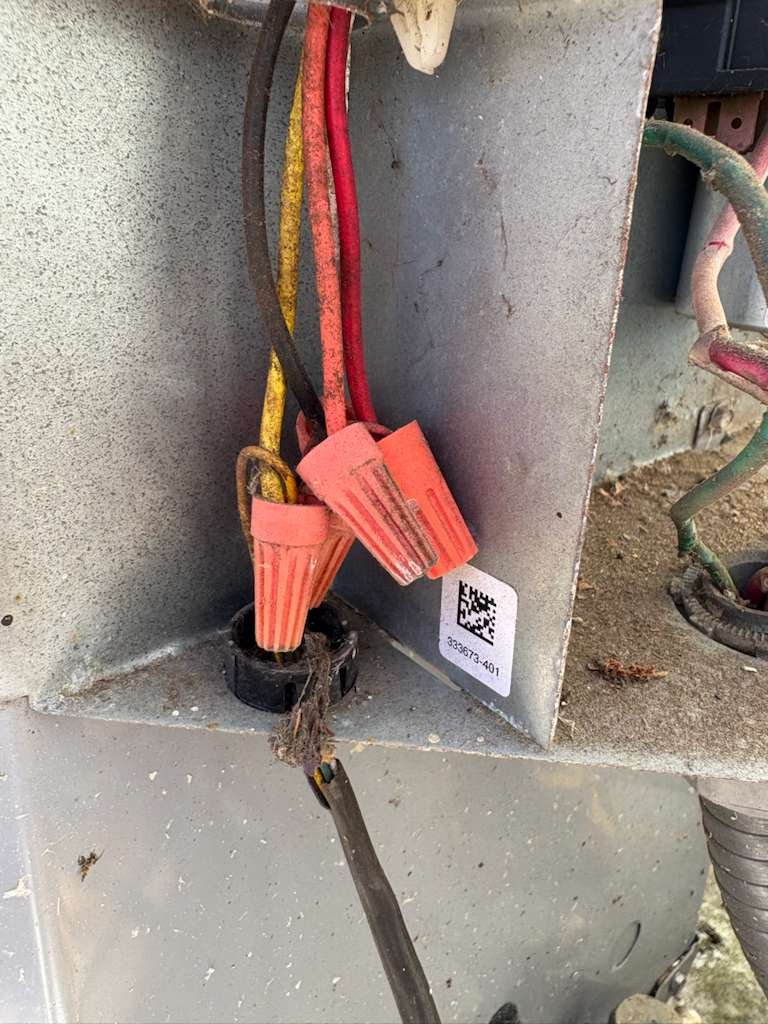 Close-up of new defrost control board install in Tampa, FL 33612