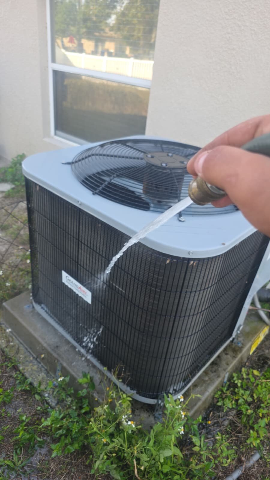Clean and maintained AC condenser after tune-up in Ruskin, FL 33570