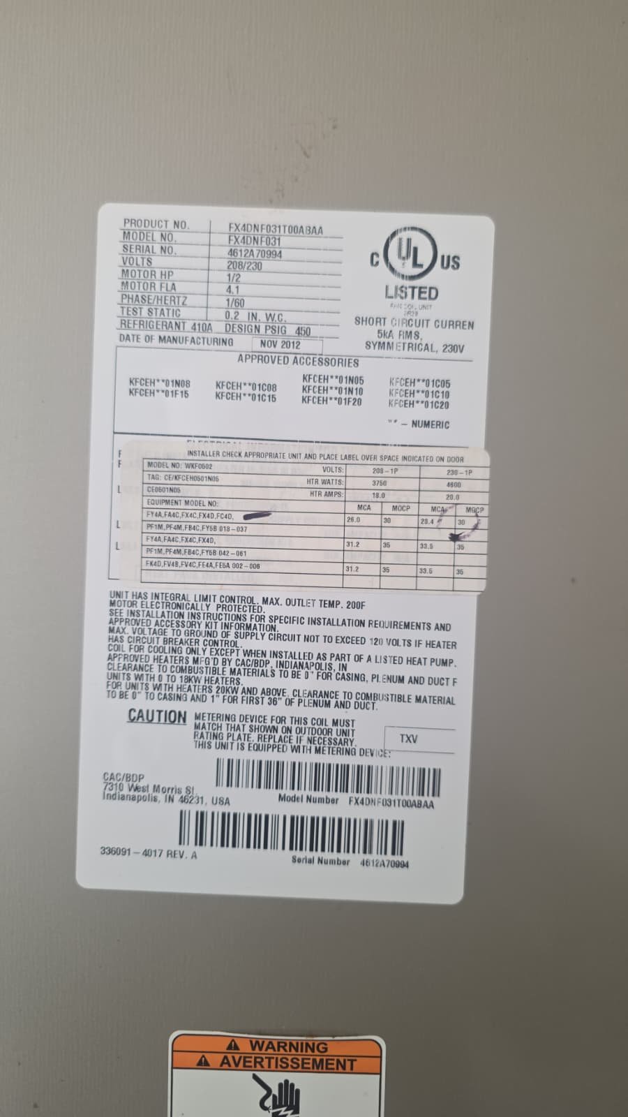 HVAC coil cleaning during maintenance visit in Wesley Chapel, FL 33544