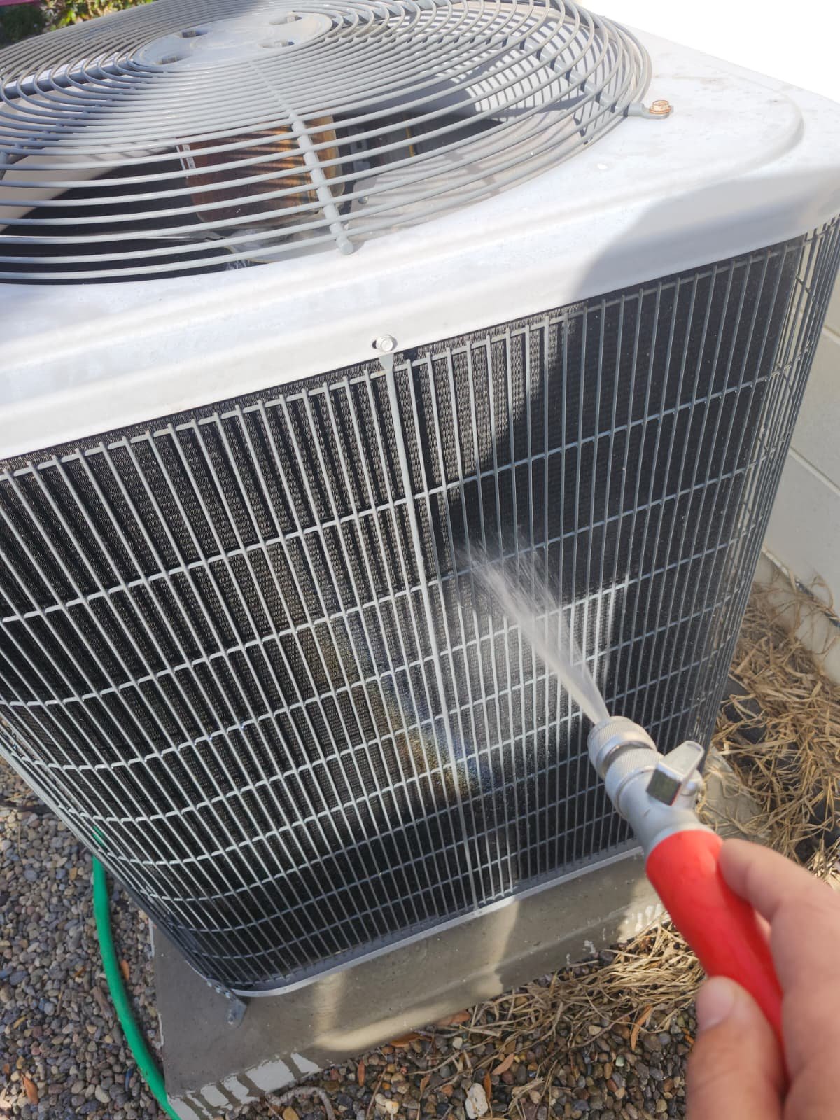Outdoor AC condenser cleaning service in St. Petersburg, FL 33710