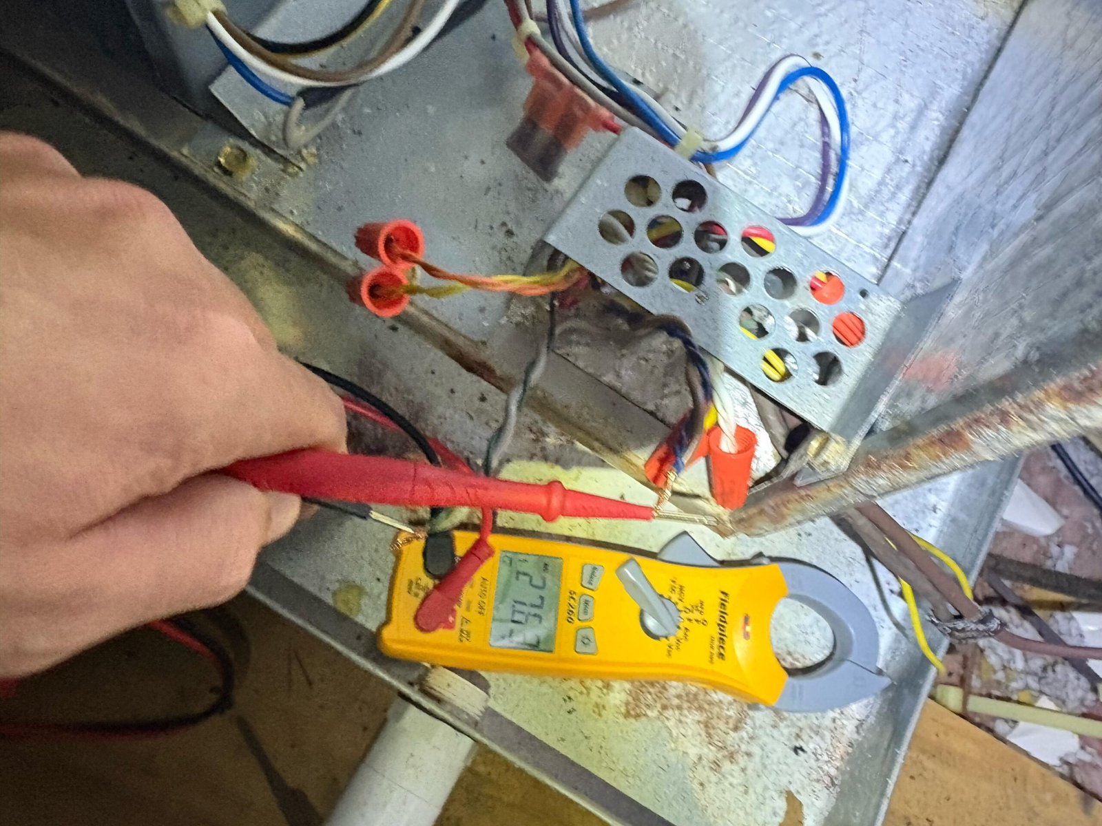 Capacitor and blower relay check during AC service in Tampa, FL 33609