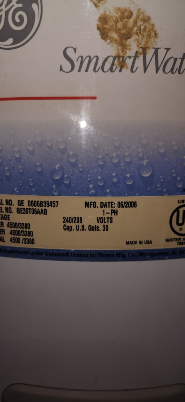 Existing water heater nearing end of service life in Lakeland, FL 33801