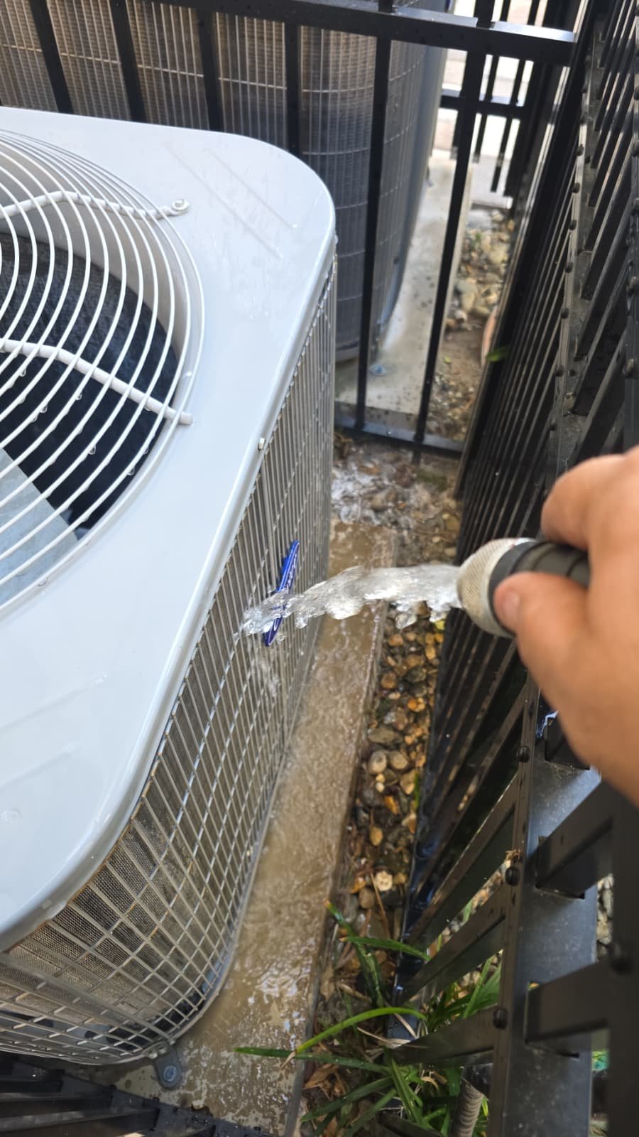HVAC preventive maintenance on outdoor AC unit in St. Petersburg, FL 33701