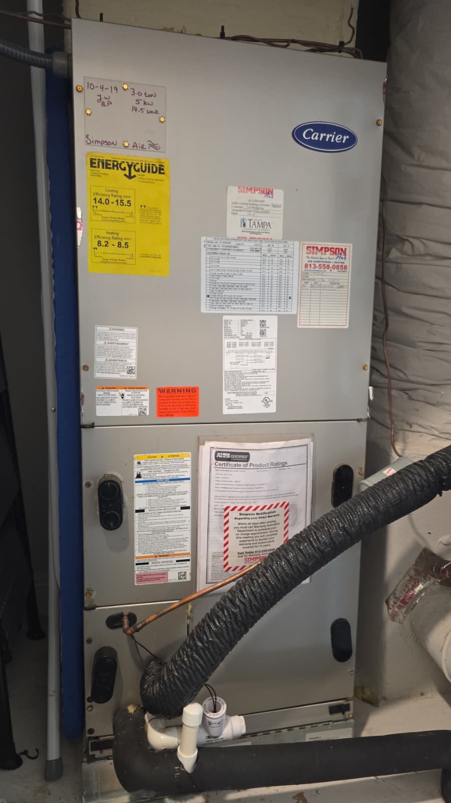 Indoor air handler cleaning during HVAC maintenance in St. Petersburg, FL 33701