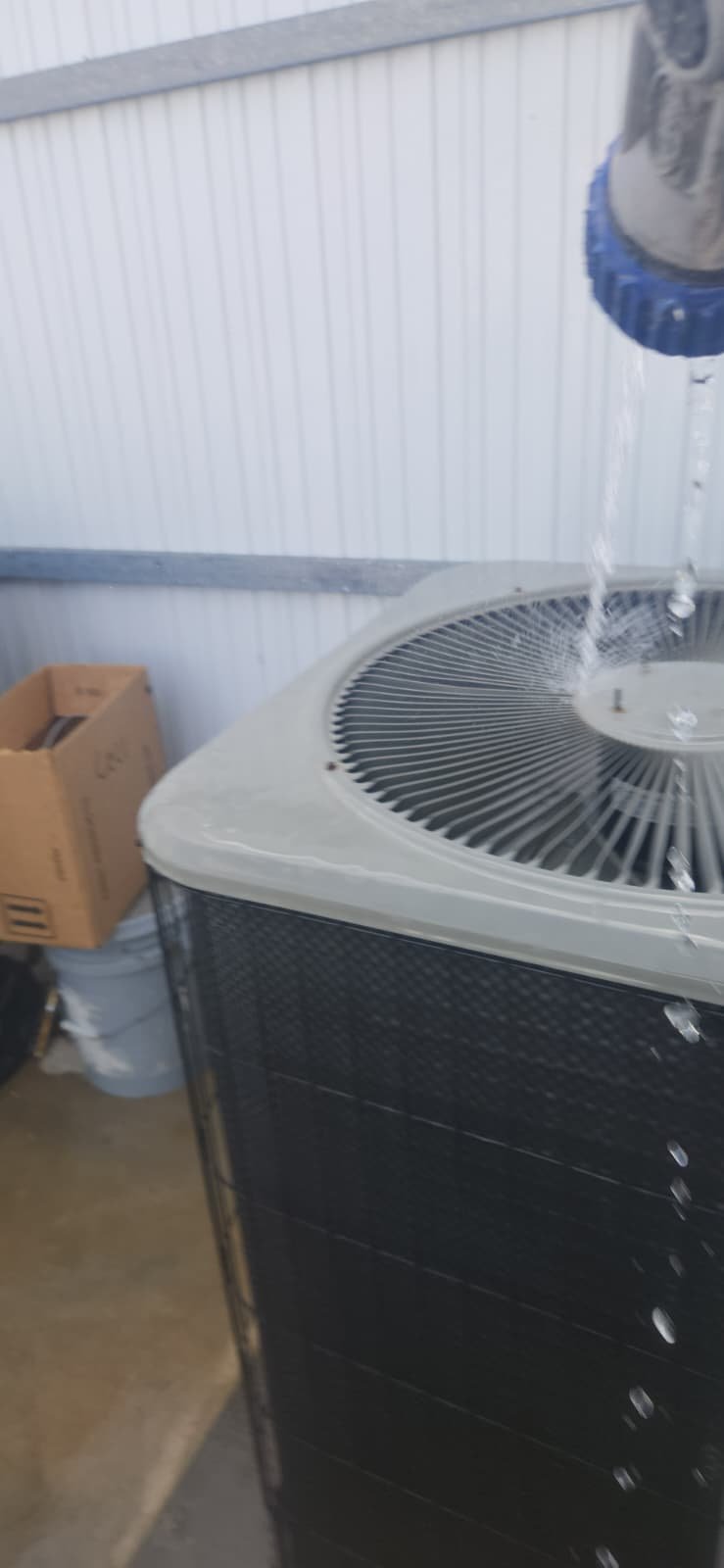 Inspection of aging Lennox AC unit low on Freon in Tampa, FL 33634