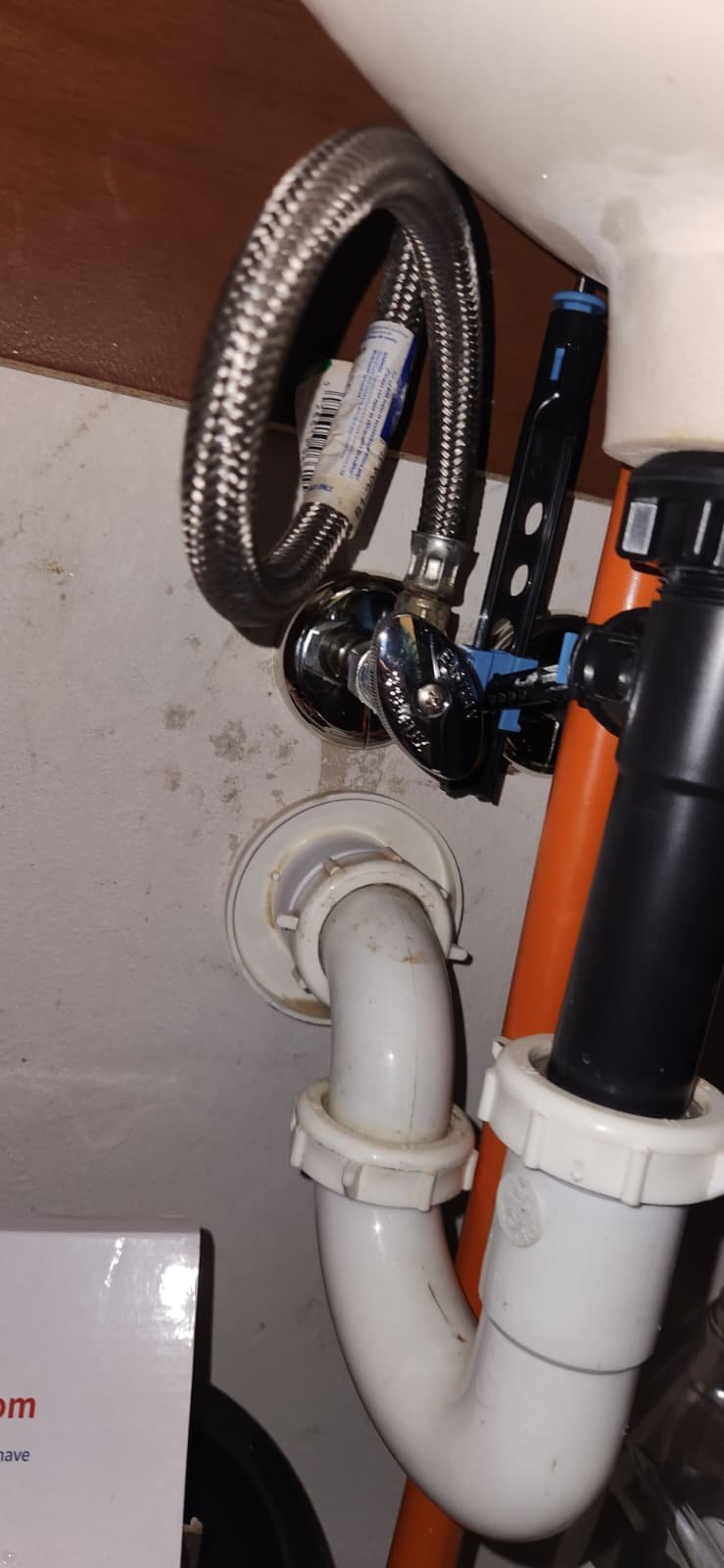Detail of corroded water heater connections during plumbing inspection in Tampa, FL 33604