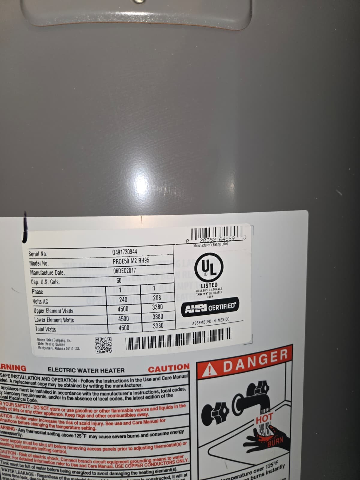 Plumbing inspection near water heater in Gibsonton, FL 33534 utility area