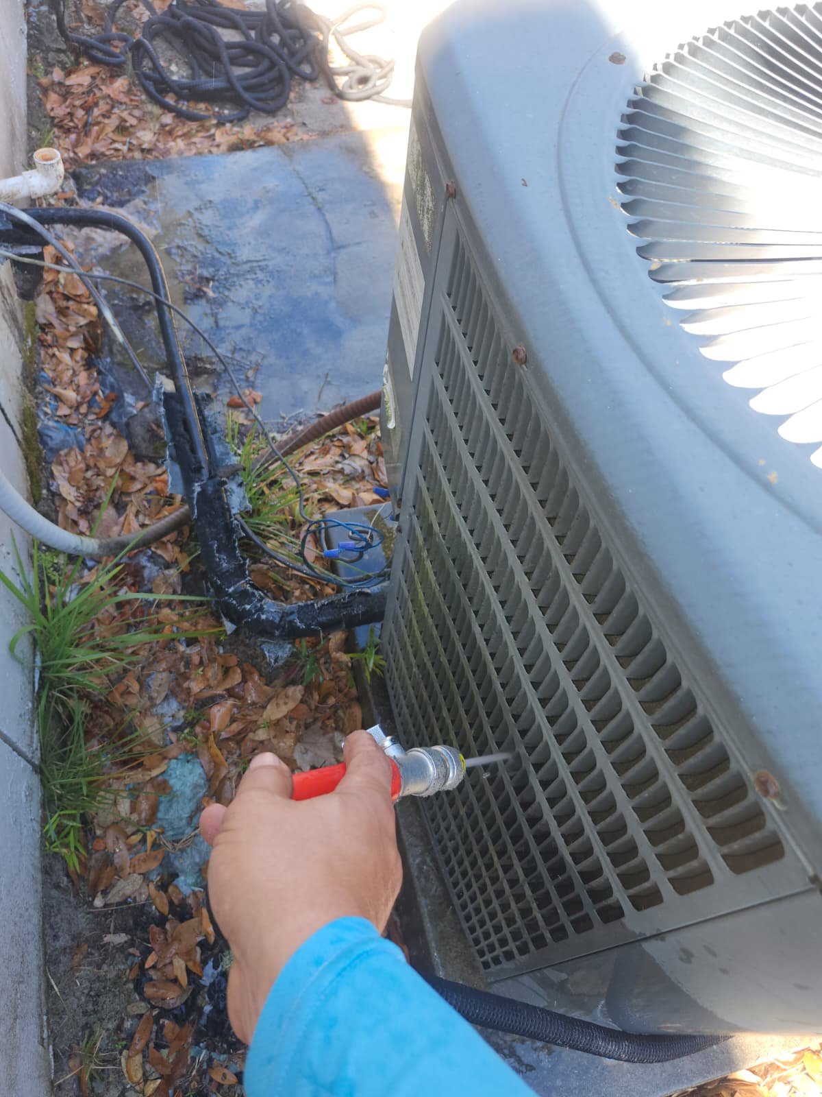 Quarterly HVAC maintenance at daycare AC unit in Hudson, FL 34669