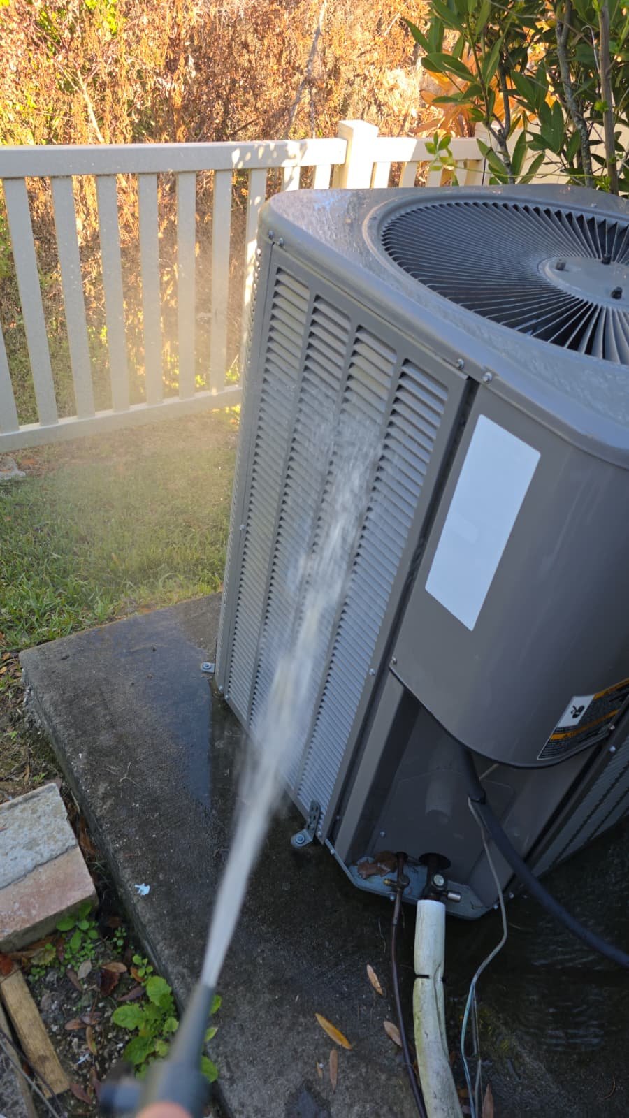 HVAC maintenance check on condenser electrical components in Wimauma, FL 33598