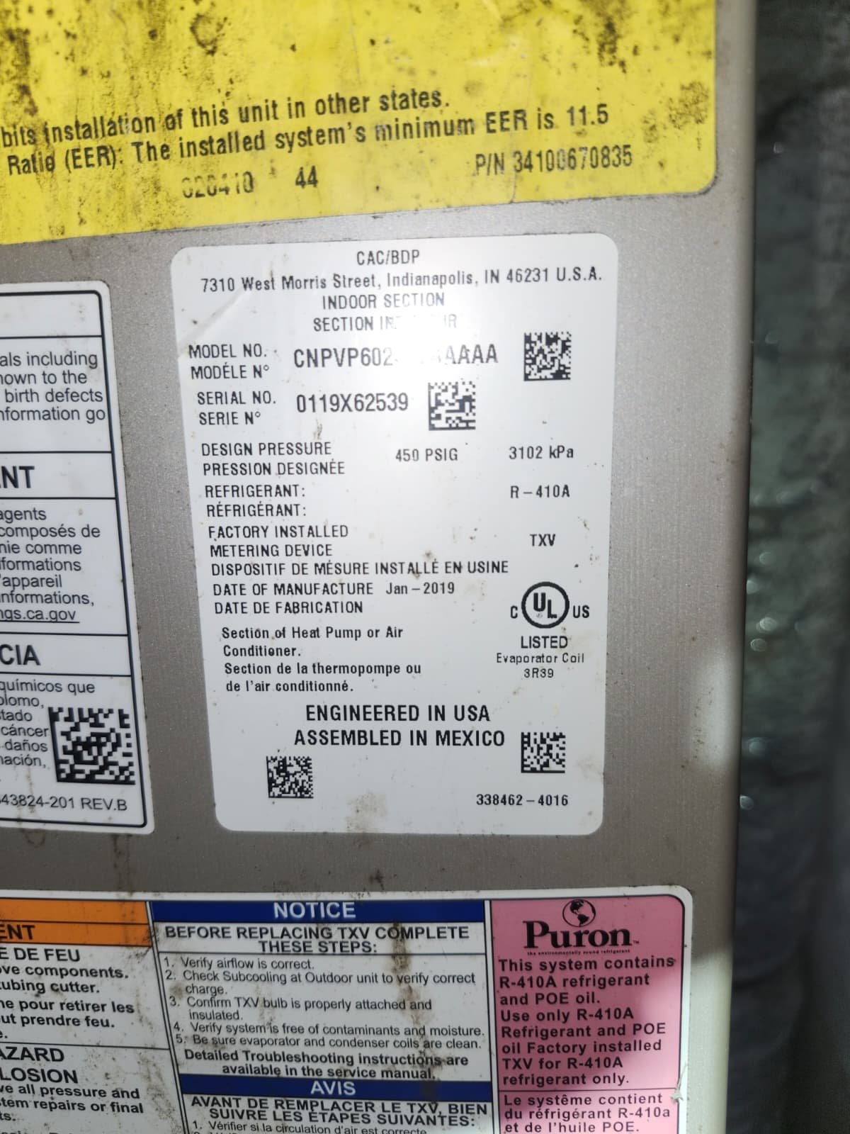 AC repair with new contactor in Tampa, FL 33625