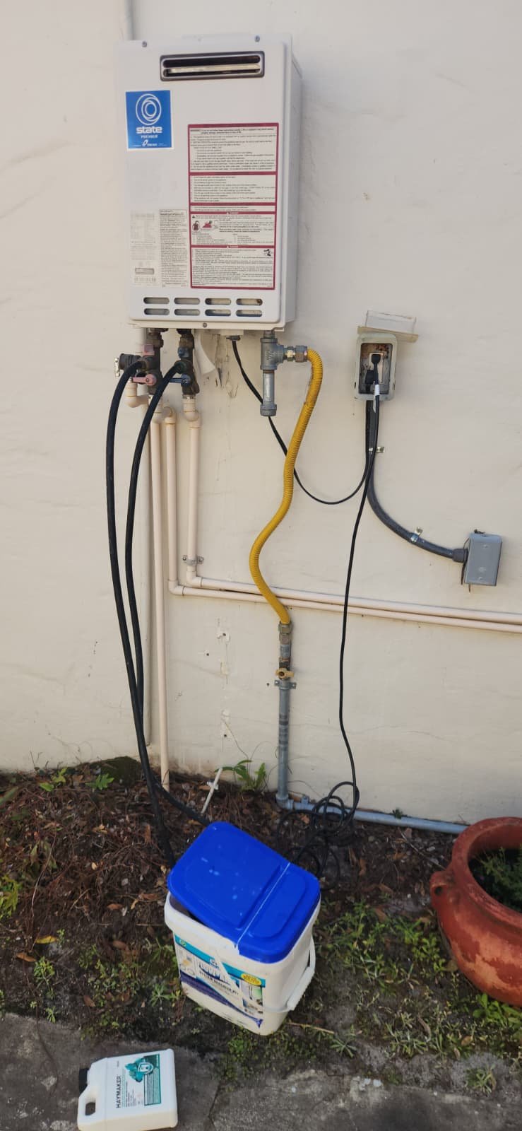 Wall access opened for hose bib replacement in St. Petersburg, FL 33704