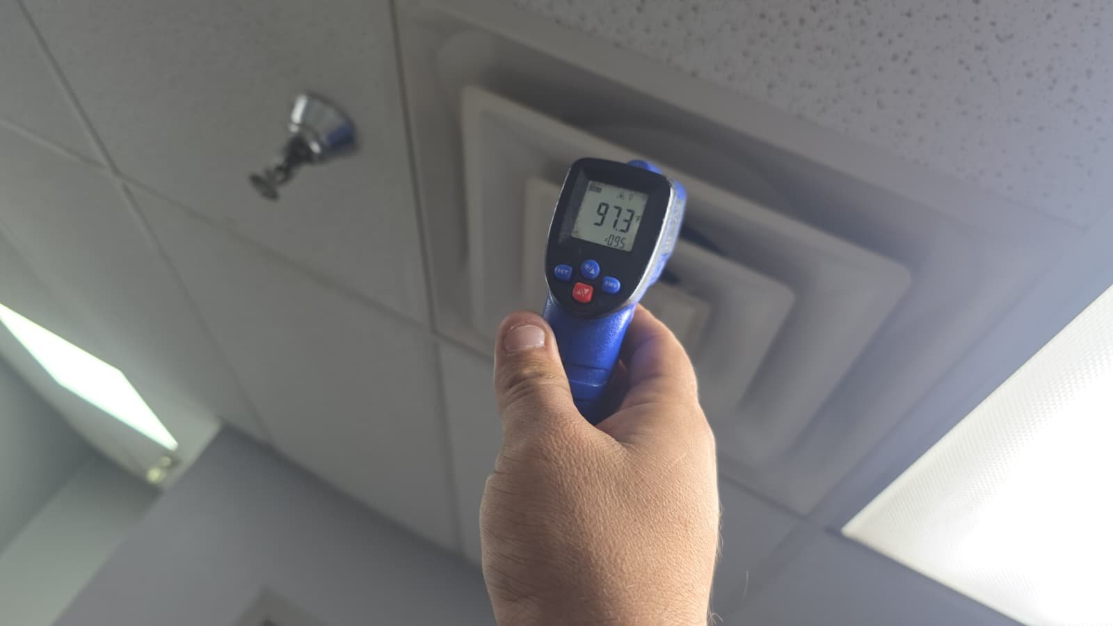 Final inspection of commercial HVAC system after maintenance in Tampa, FL 33610