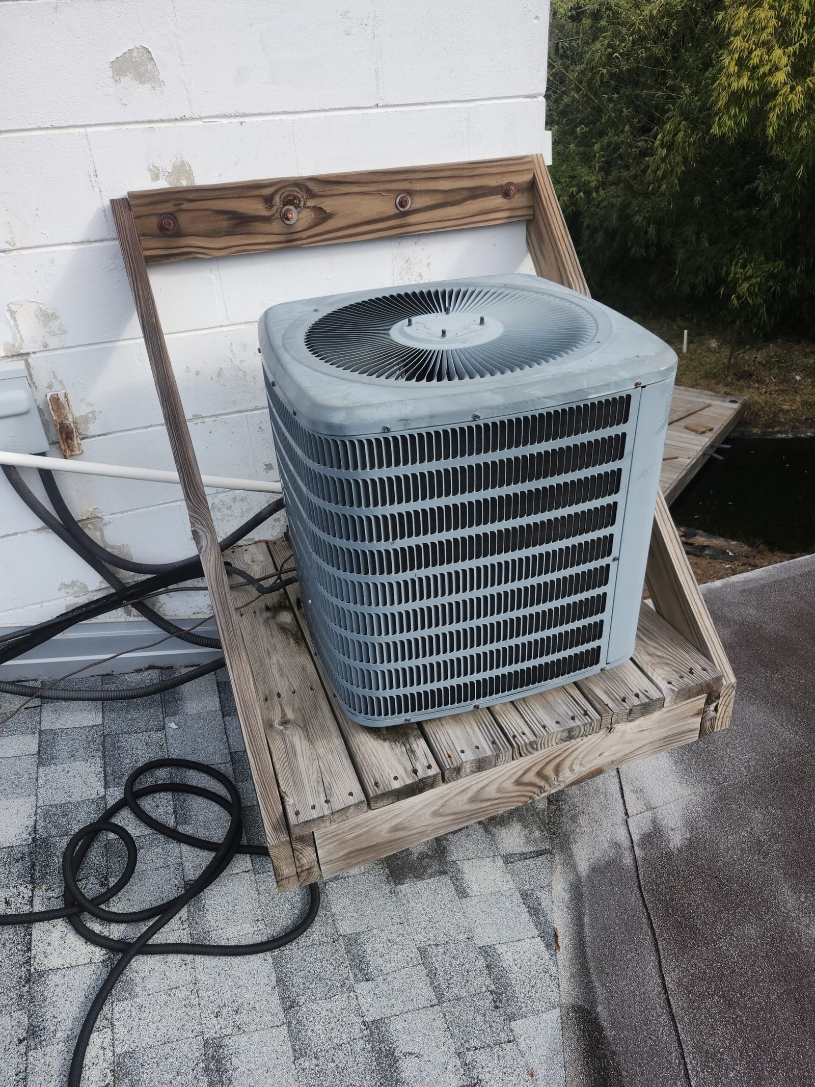 Outdoor condenser AC maintenance with replacement estimate in St. Petersburg, FL 33710