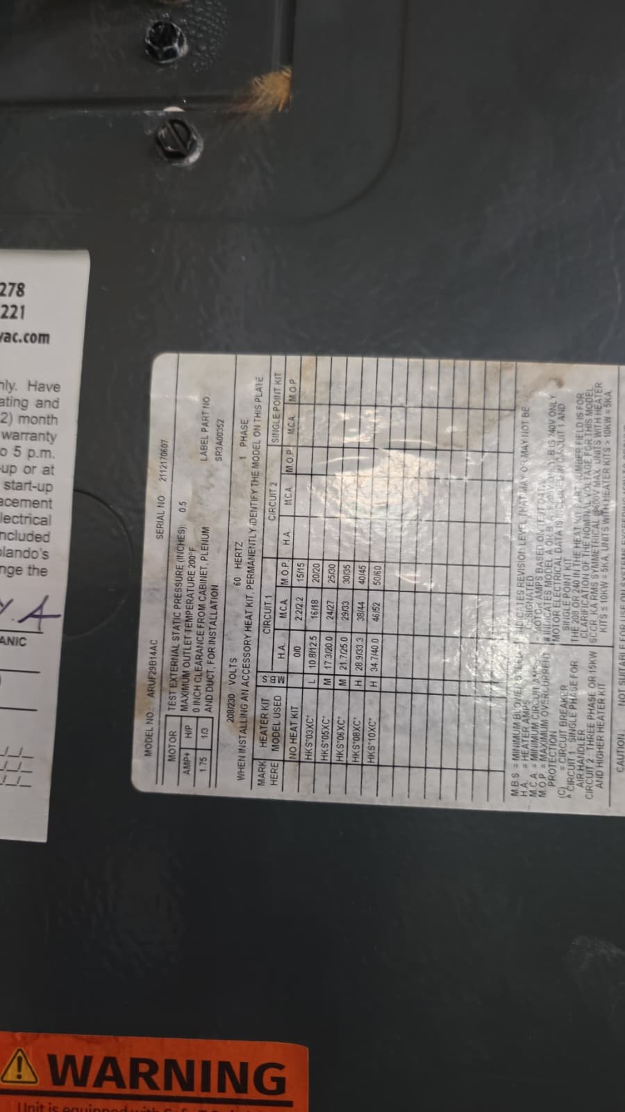 Service agreement maintenance Tampa, FL 33634