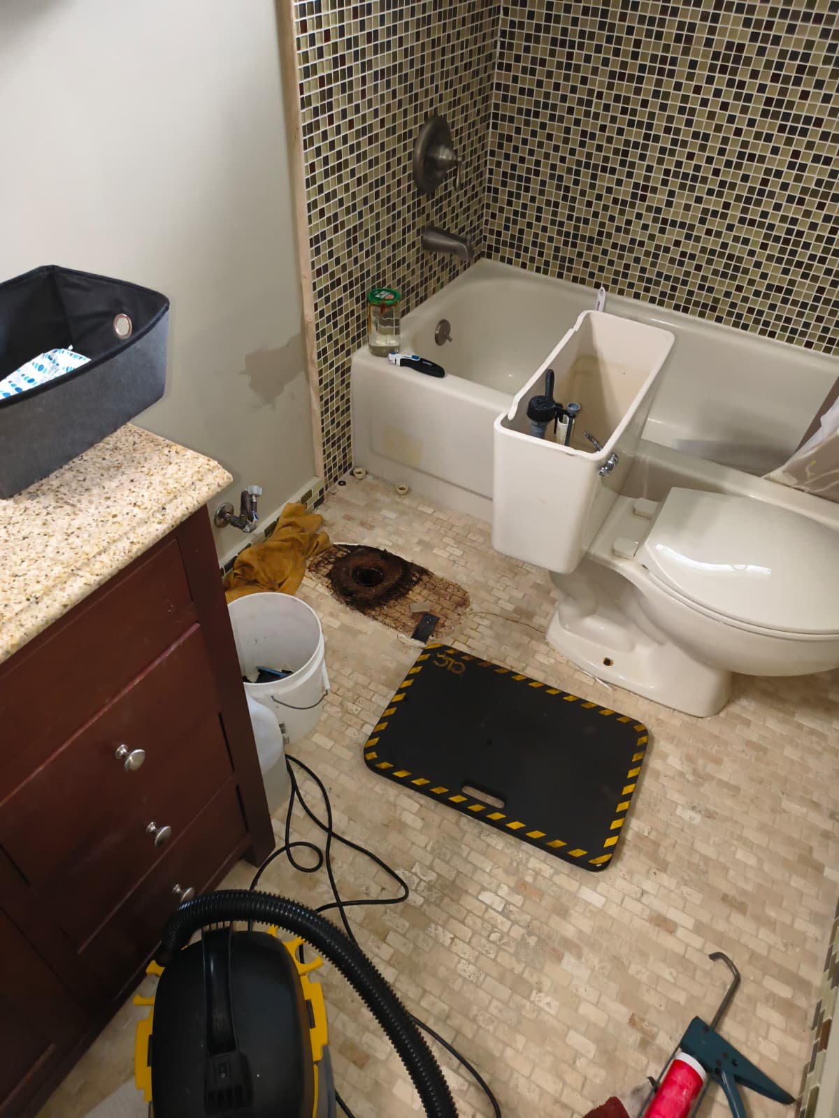 Sewer drain unclogging with toilet removal in Apollo Beach, FL 33572