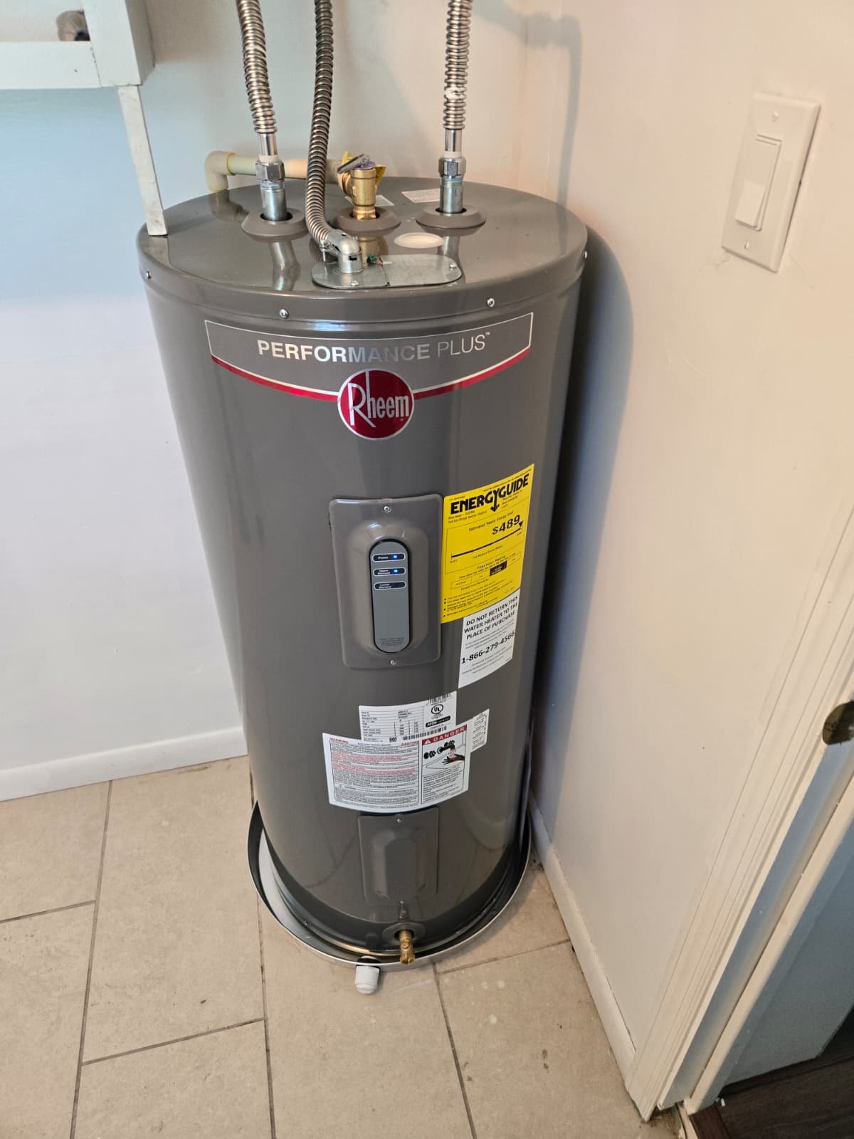 Water heater plumbing connections in Tampa, FL 33604