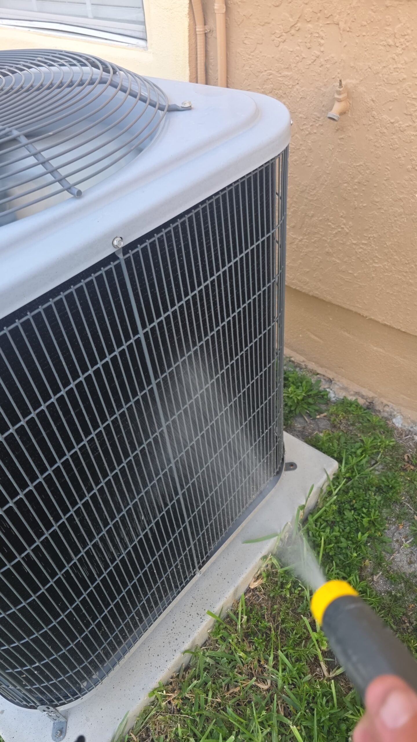 AC unit exterior cleaning in Tampa, FL 33615