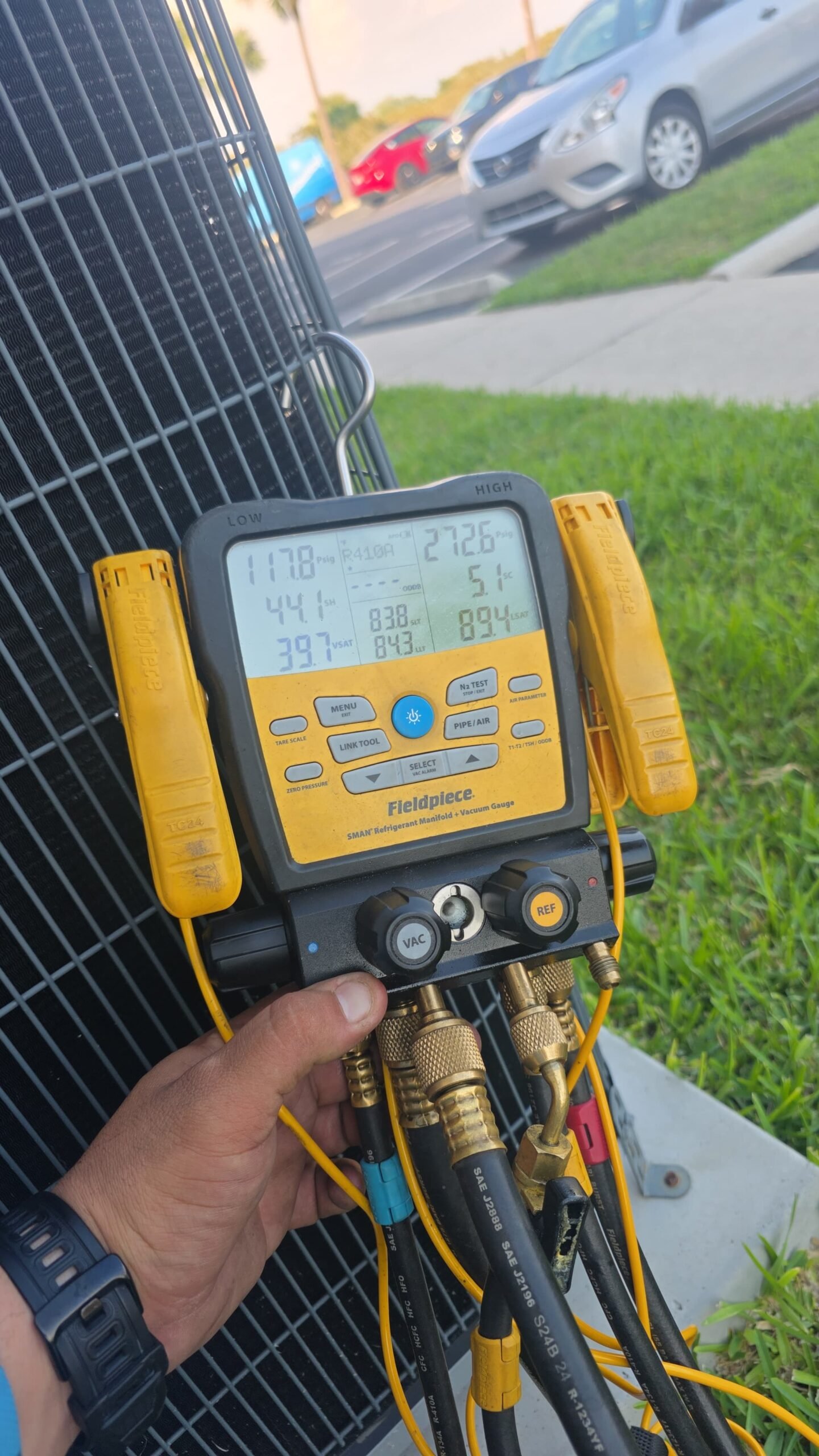 Fieldpiece meter readings in Tampa, FL 33615