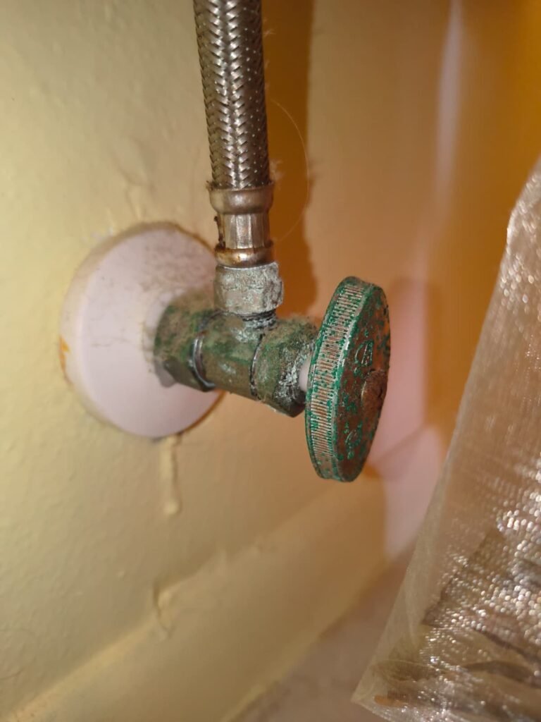 Corroded main shutoff valve found on a plumbing call in South Pasadena, FL