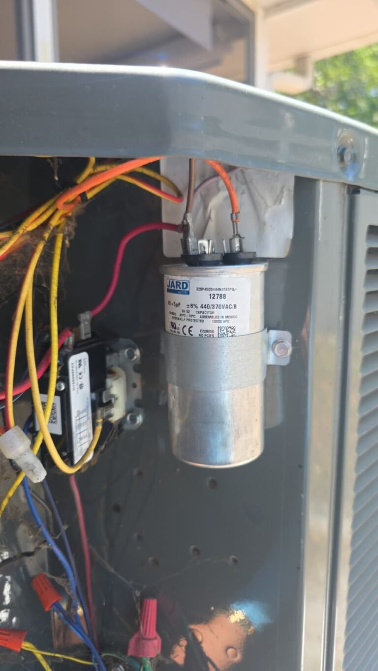 Capacitor installation inside an AC unit in Brandon, FL 33511