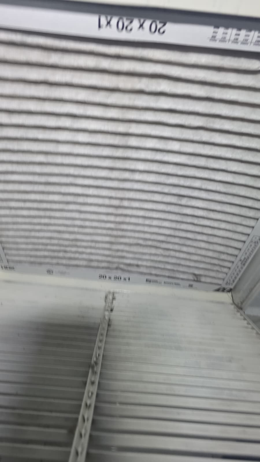 Close-up of dirty air filter in St. Petersburg, FL 33710.